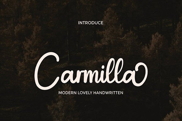 Carmilla: A Sweet and Dainty Script for Modern Creatives
