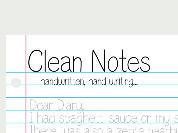 Clean Notes: Write Beautifully with This Handwritten Font