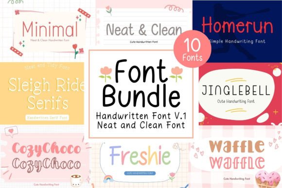 Neat & Clean Handwritten Font Bundle V.1: A Designer's Toolkit for Authenticity