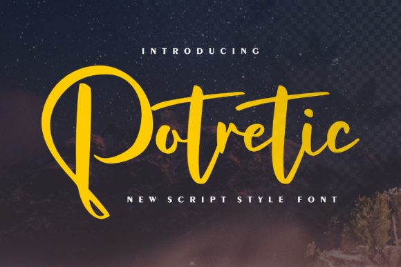 Potretic: A Modern Script Font for Elegant Branding