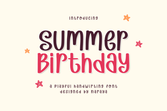 Summer Birthday: A Playful Handwriting Font for Creative Projects