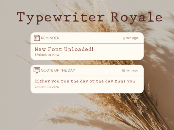 Typewriter Royale: The Perfect Modern Typewriter Font